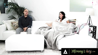 Reagan Foxx Gives Stepson a Sneaky Handjob Next to His Husband During Movie Night!