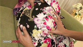 Steamy Asian Cougar Manami Komukai Enjoys Hot Threesome Action !