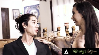 Pervert Self-Defense Instructor Keeps Peeping at MILF Lily Lane's Huge Breasts