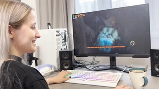 Beautiful Busty Blonde Gamer Teen Fucked Hard And Creampied