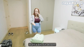 Sexy RedHead Busty Stepmother Shares Bed With Stepson