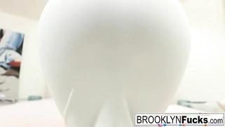 Brooklyn, a curvaceous bombshell, takes on a huge BBC!
