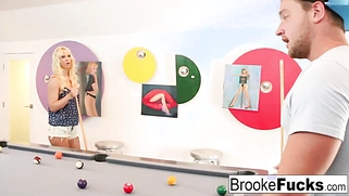 Brooke uses Van's balls to play sensual pool.