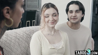 MILF biology tutor lured into threesome