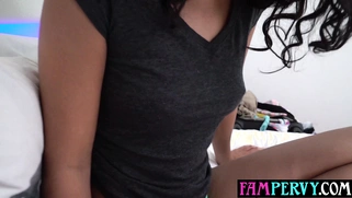 Latina is happy to satisfy her stepbro