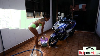 Sexy amateur Thai teen Cherry rewareded