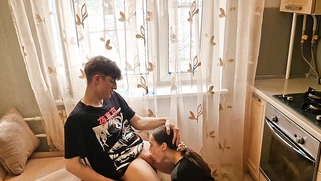 After passionate kissing I fucked her tight pussy and cum on her face