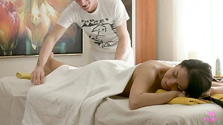 Cressida T Gags On His Thick Shaft While Bouncing On His Cock!