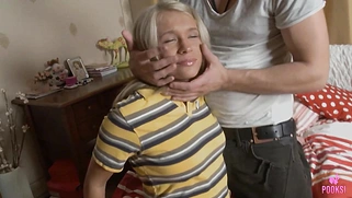 The Sweet Tanned Blonde Harper A Gets Facialized! She's So Nasty!