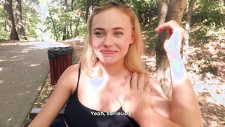 Stunning Busty Blonde Teen Screwed In The Park