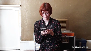 Hot Redhead Films Her First Solo Video