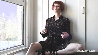 Hot Redhead Films Her First Solo Video