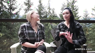 Amateur Lesbian Babes Have Sexy Fun In a Cabin
