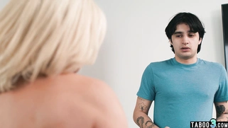 MILF golddigger kept stepsons mouth shut