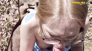 Cute Busty Big Booty Teen Screwed In The Woods