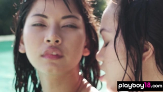 Thai teen nstripping her cute asian GF