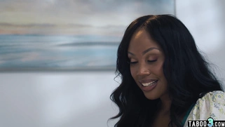 Ebony MILF stepmom takes pity on stepson