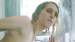 Cadence Lux getting banged standing by the black dude