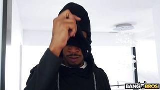 Gina Valentina fucks her hairy pussy with the big dildo