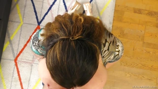 Laura Orsolya pleasures the cock with her huge natural boobs