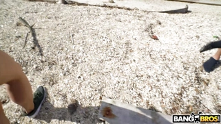 Kelsi Monroe does sports on the beach