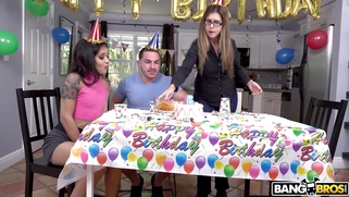 Holly Hendrix plays with the neighbour under the table