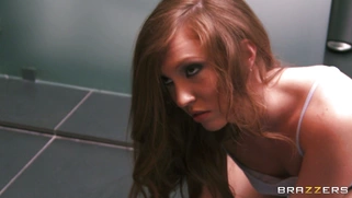 Kirsten Price making Maddy O'Reilly clean the bathroom