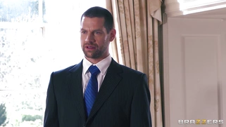 Maid Aletta Ocean cleaning the appartment and seducing VIP guest