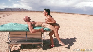 Rachel Starr sucks, strokes and tit fucks hard rod