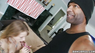 Alyssa Branch work on his huge black rocket