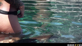 Christy Mack oil up her ass cheeks and tease