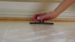 Aaliyah Love sticking her favorite dildo inside pink pussy