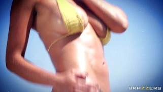 Anita Toro posing on the beach