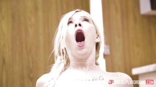 Natural breasted Kenzie Reeves rides the hard prick