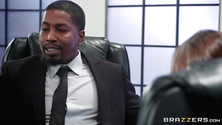 Abigail Mac seducing Isiah Maxwell in the office