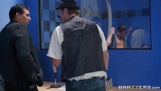 Angela White and Karma Rx give blow and tit jobs