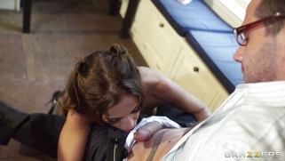 Black Angelika blows the fuck out of him