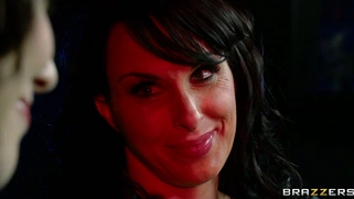 Holly Halston and Noelle Easton taking facial and swapping cum