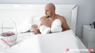 Jmac got surprised as he found hot Moriah Mills' butt