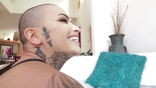 Leigh Raven anally rides hard cock in POV