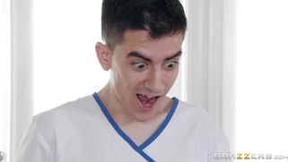 Ryan Keely gets massaged on the floor by Jordi