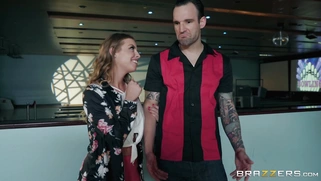 Britney Amber and Alex are playing bouling