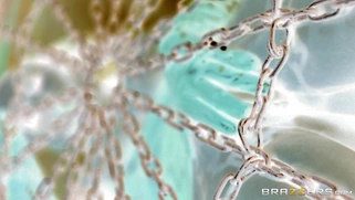 MILF Monique Alexander posing in sexy leather dress