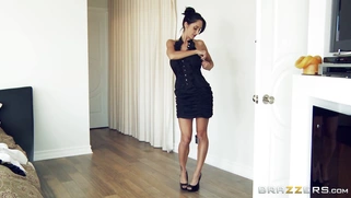 Ava Addams slipped out of her maid outfit into a cat costume