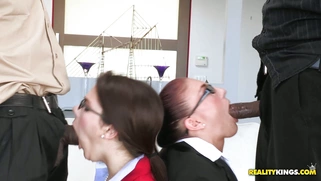 Mischa Brooks and Valentina Nappi got on their knees and went to town