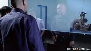 Angelica Taylor took his massive dick right on the interrogation table