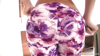 Luna Star licking lolly pop and showing her sexy curves