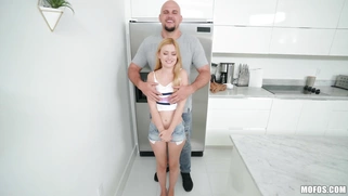 Jmac has fun with Kennedy Kressler in the kitchen