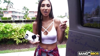 Gianna Dior flashes her tits on the street