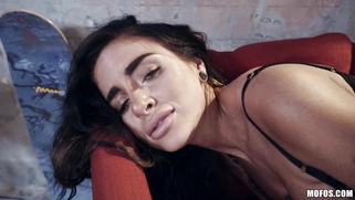 Naomi Woods enjoys getting pussy pounded doggystyle